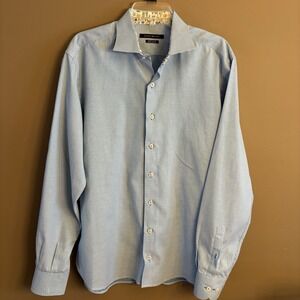 Hammer Made Shirt Mens Large‎ Blue Traveller Limited Edition Flip Cuff 073/073